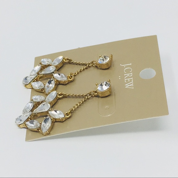 J. Crew Factory Faux Diamond Dangle Earrings - Picture 8 of 8